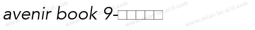 avenir book 9字体转换